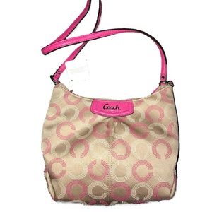 NEW pink and tan Coach bag